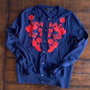 Jcrew navy wool Jackie cardigan size small never worn